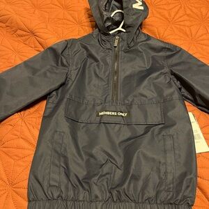 Members Only Navy Hooded Jacket